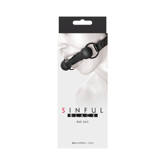 NOVEDADES NS - MORDAZA DE BARRA DE SILICONA SINFUL NEGRA
