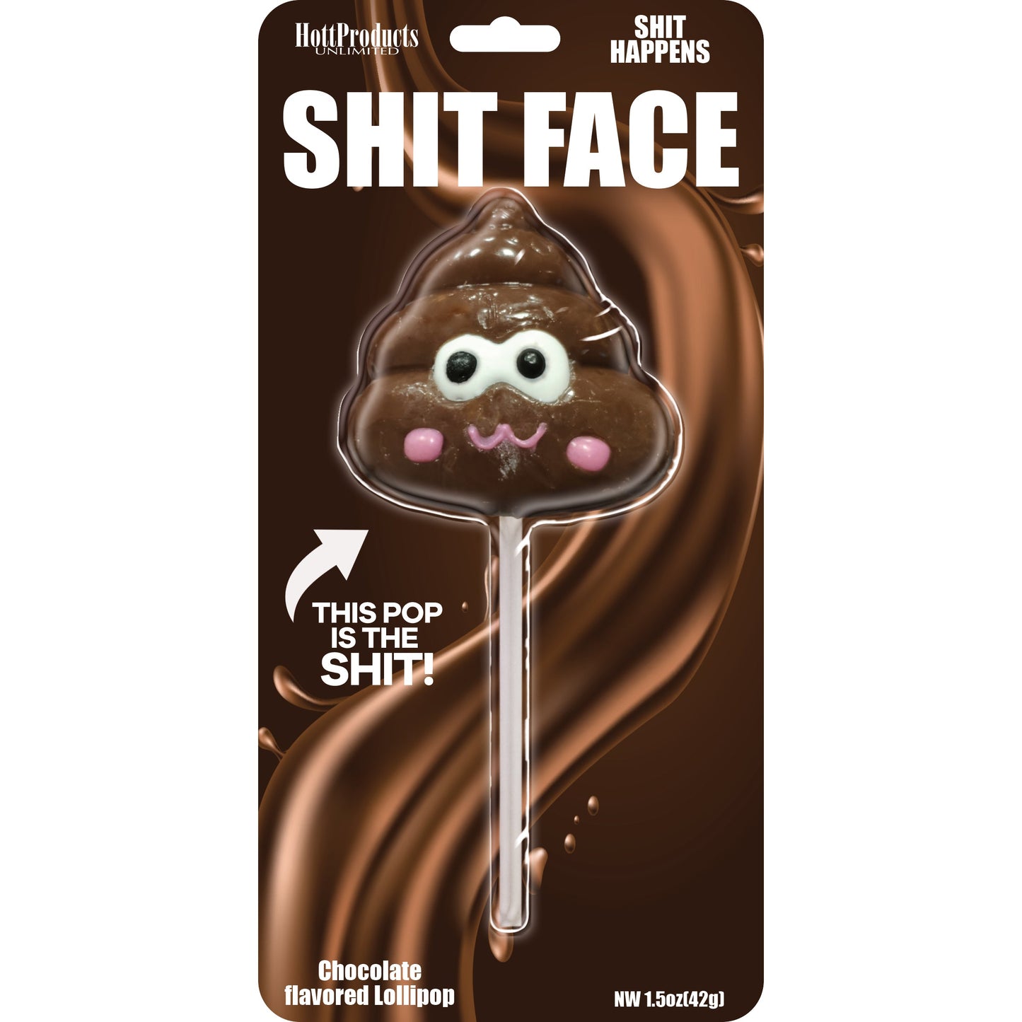 SHIT FACE CHOCOLATE FLAVORED POOP POP