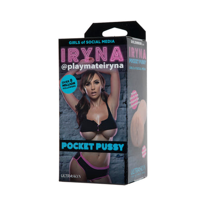 DOC JOHNSON - SIGNATURE STROKERS - CHICAS DE REDES SOCIALES - @PLAYMATEIRYNA - COÑO DE BOLSILLO ULTRASKYN VAINILLA