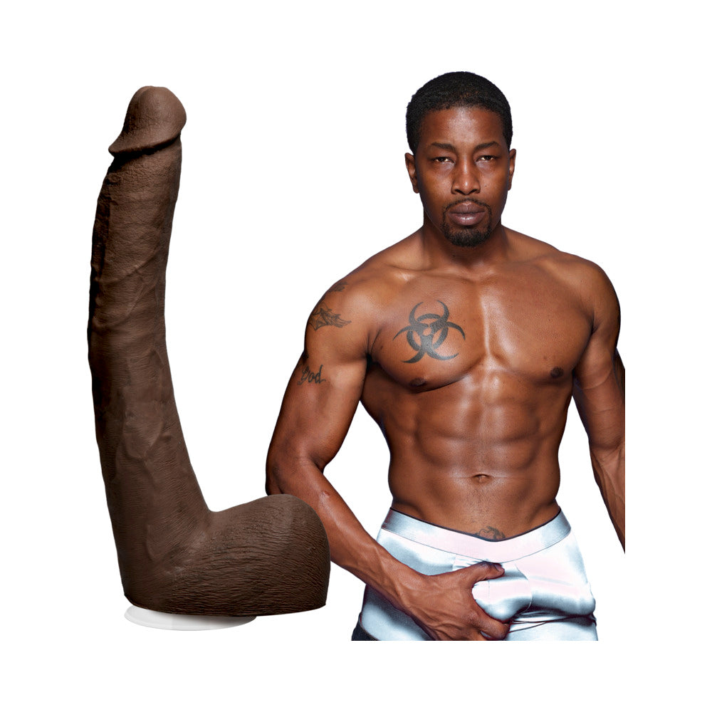 DOC JOHNSON - SIGNATURE COCKS ISIAH MAXWELL 10 INCH ULTRASKYN COCK CHOCOLATE