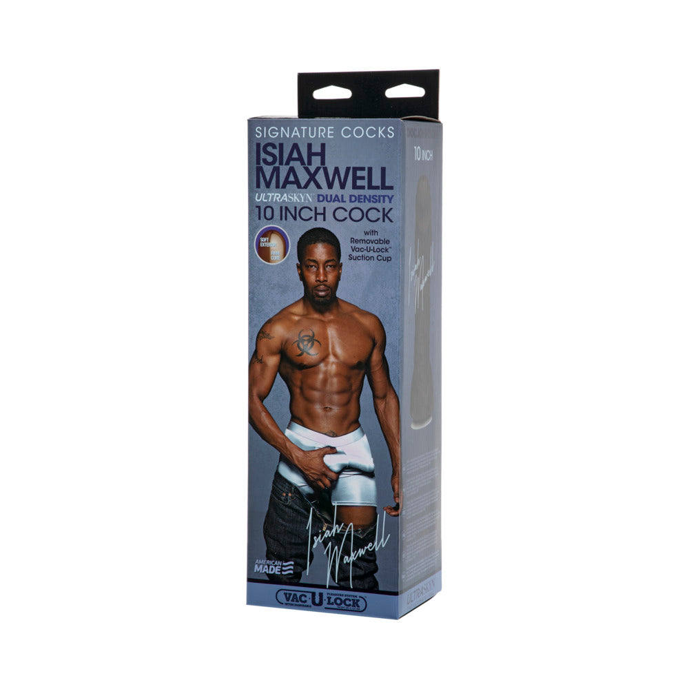 DOC JOHNSON - SIGNATURE COCKS ISIAH MAXWELL 10 INCH ULTRASKYN COCK CHOCOLATE