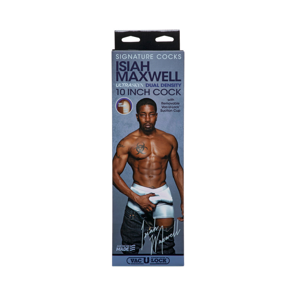 DOC JOHNSON - SIGNATURE COCKS ISIAH MAXWELL 10 INCH ULTRASKYN COCK CHOCOLATE