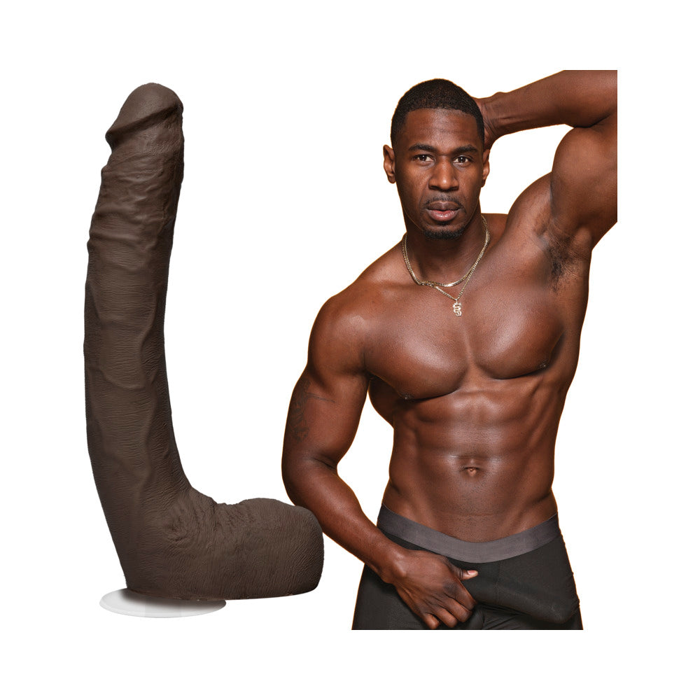 DOC JOHNSON - PENE CON FIRMA JAX SLAYHER PENE ULTRASKYN DE 10 PULGADAS CON VENTOSA EXTRAÍBLE VAC-U-LOCK CHOCOLATE