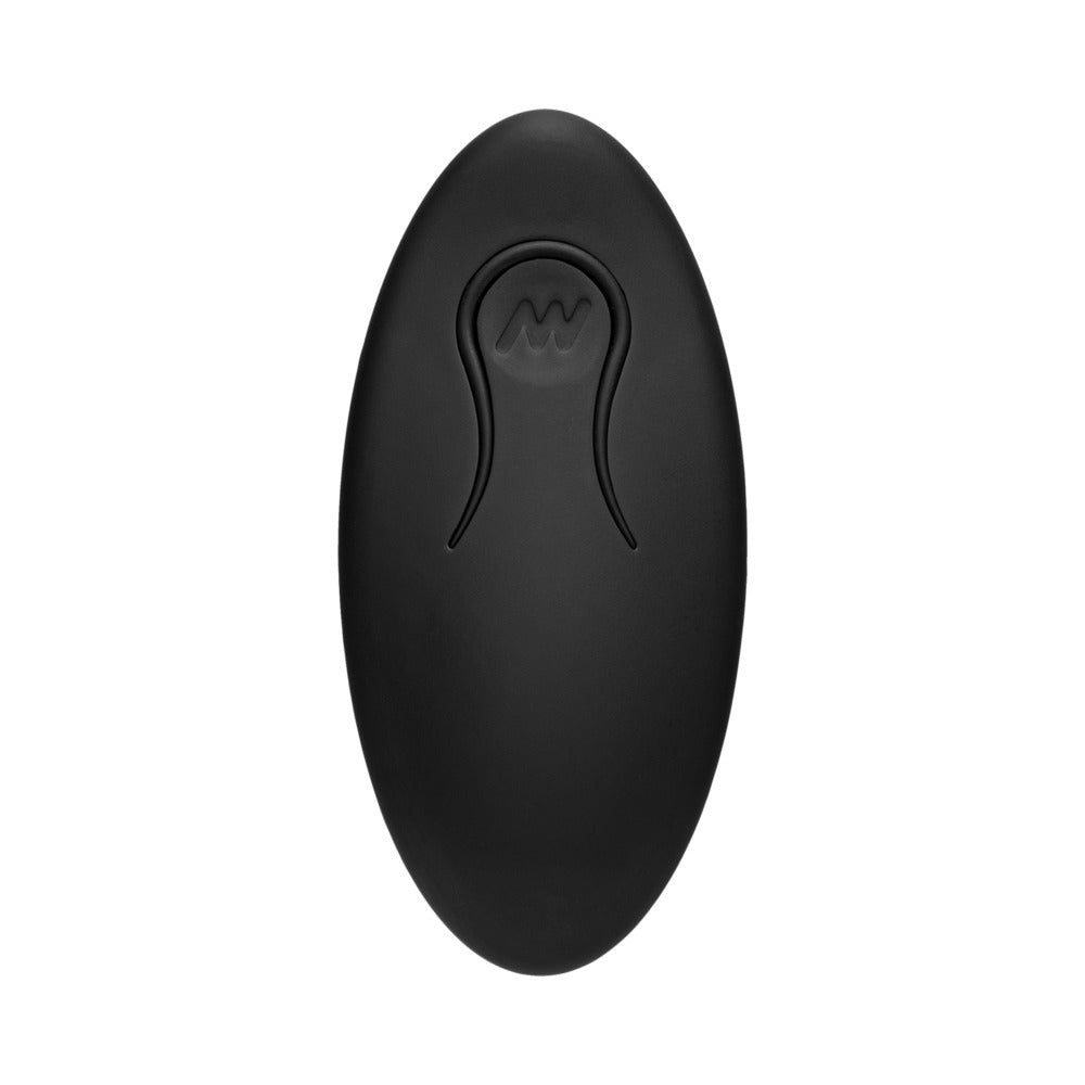 A-PLAY VIBE ADVENTUROUS RECHARGEABLE SILICONE ANAL PLUG WITH REMOTE BLACK