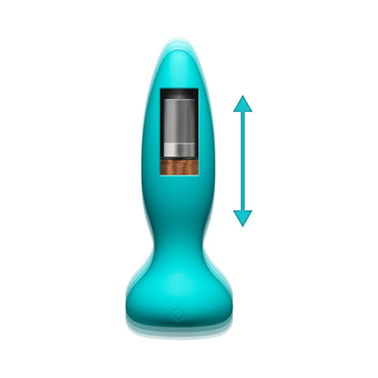 A-PLAY THRUST ADVENTUROUS RECHARGEABLE SILICONE ANAL PLUG WITH REMOTE TEAL