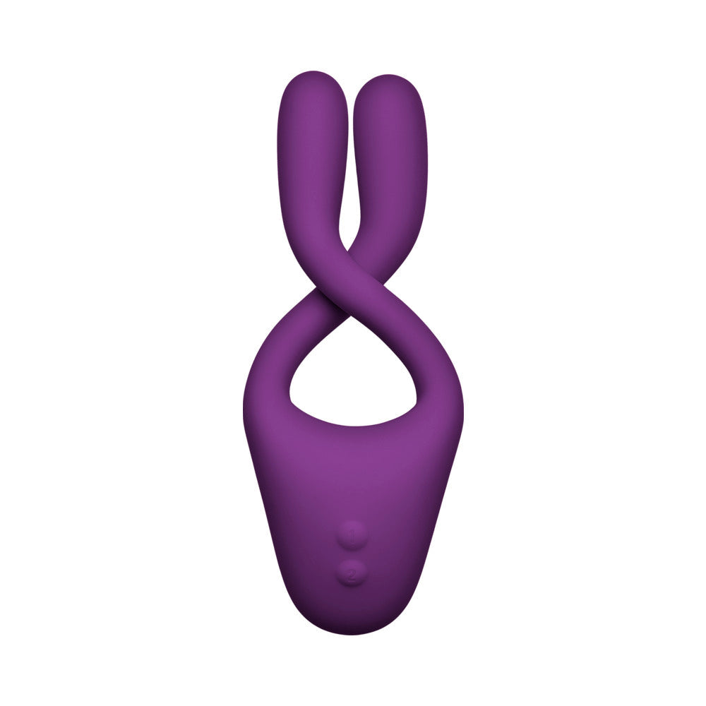 TRYST V2 BENDABLE MULTI EROGENOUS ZONE MASSAGER WITH REMOTE- PURPLE