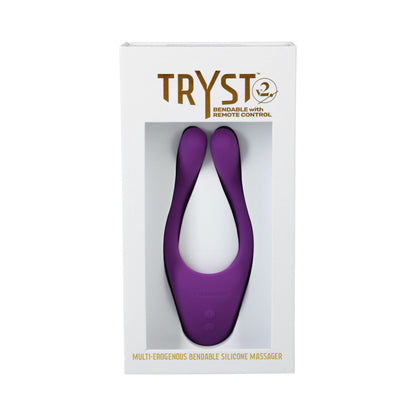 TRYST V2 BENDABLE MULTI EROGENOUS ZONE MASSAGER WITH REMOTE- PURPLE