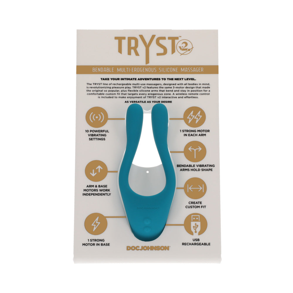 TRYST V2 BENDABLE MULTI EROGENOUS ZONE MASSAGER WITH REMOTE MINT
