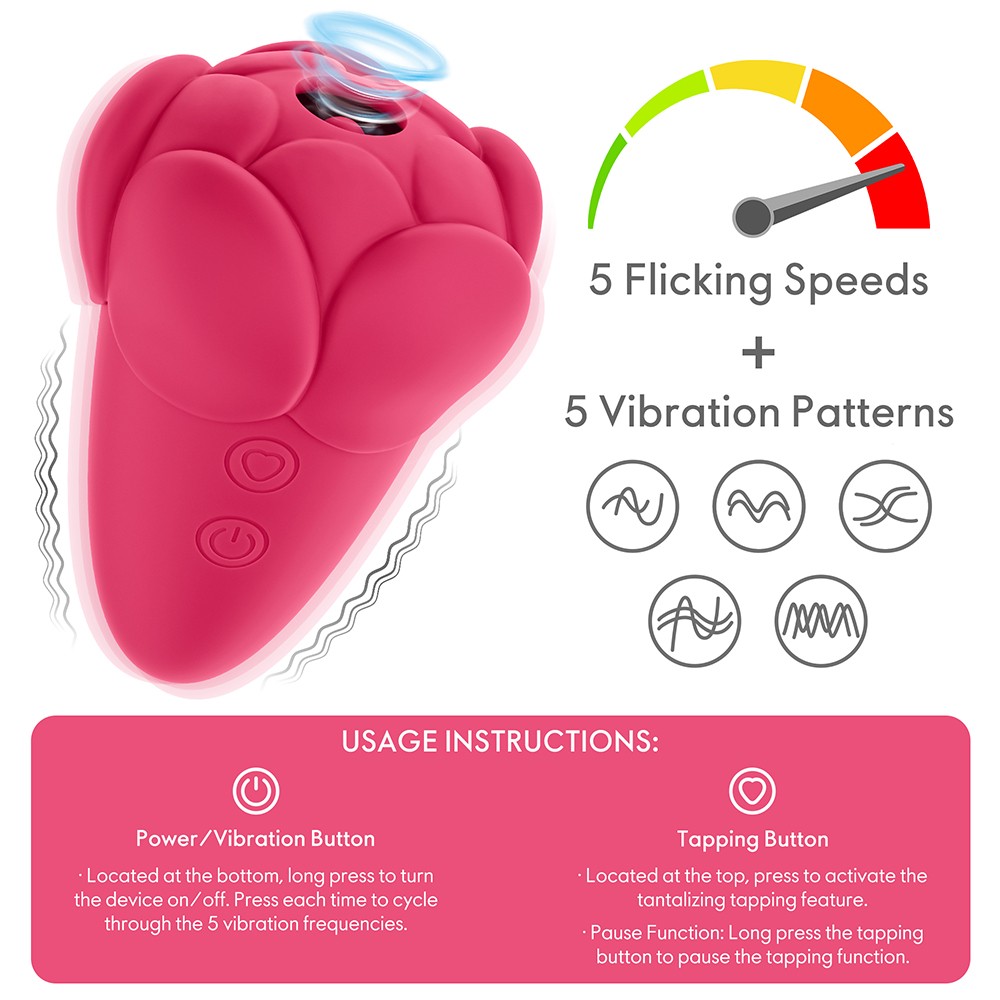 LOVETOY - FLICKER RECHARGEABLE VIBRATOR ROSE RED