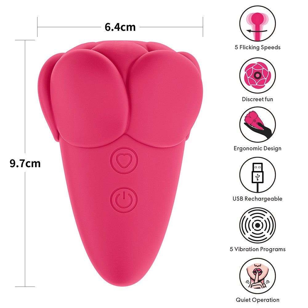 LOVETOY - FLICKER RECHARGEABLE VIBRATOR ROSE RED