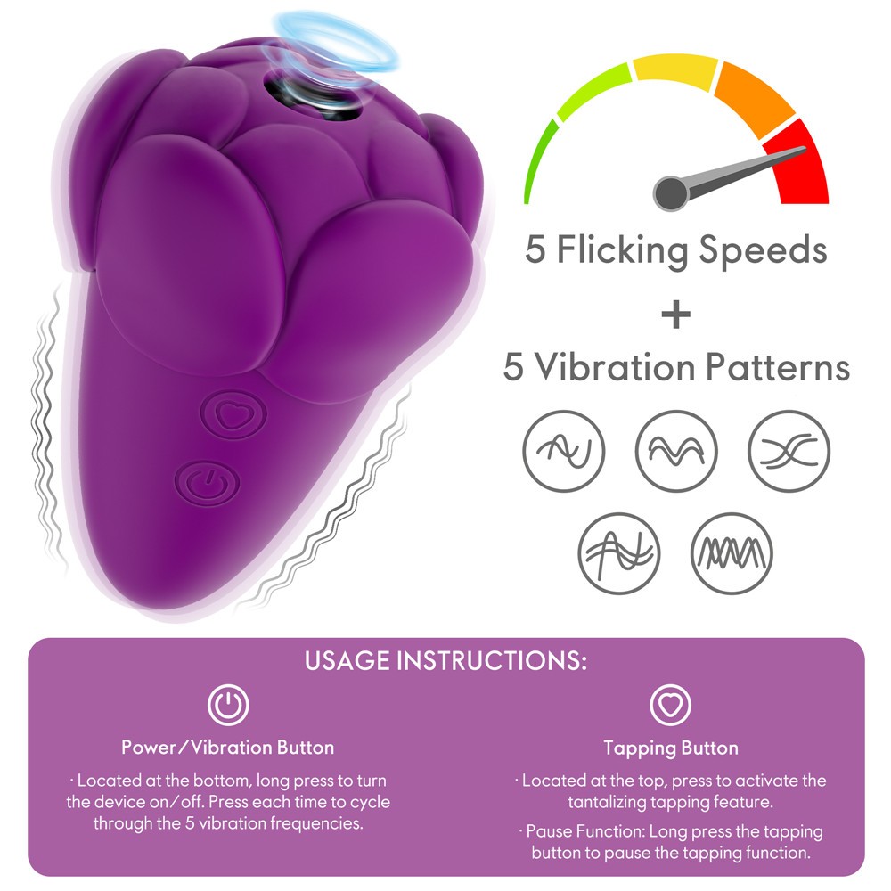 LOVETOY - FLICKER RECHARGEABLE VIBRATOR PURPLE