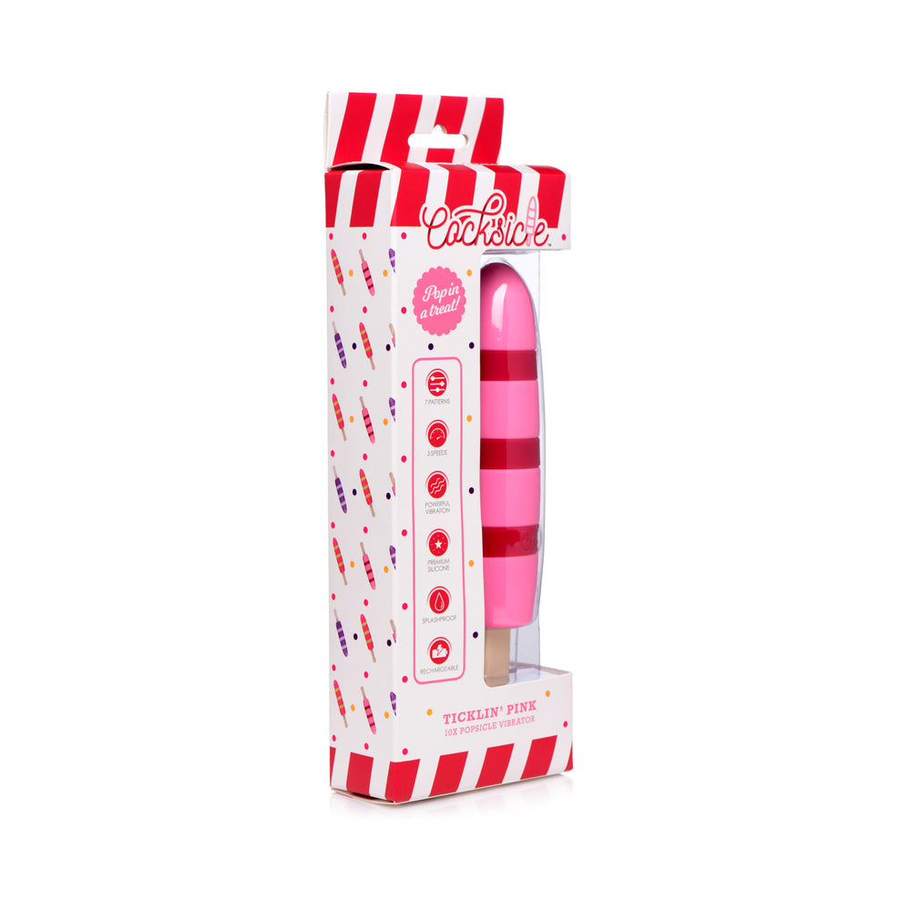 MARCAS XR - VIBRADOR PALETA HELADA COCKSICLE TICKLIN' PINK 10X