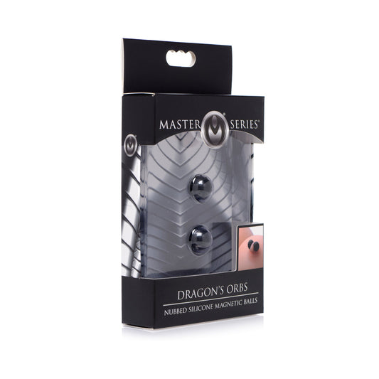 XR BRANDS - MASTER SERIES DRAGON''S ORBS NUBBED SILICONE MAGNETIC BALLS