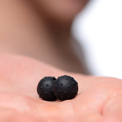 XR BRANDS - MASTER SERIES DRAGON''S ORBS NUBBED SILICONE MAGNETIC BALLS