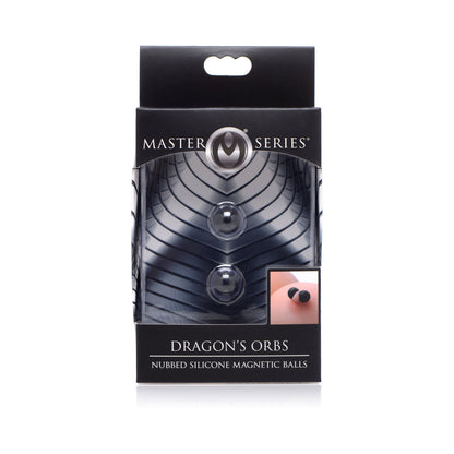 XR BRANDS - MASTER SERIES DRAGON''S ORBS NUBBED SILICONE MAGNETIC BALLS
