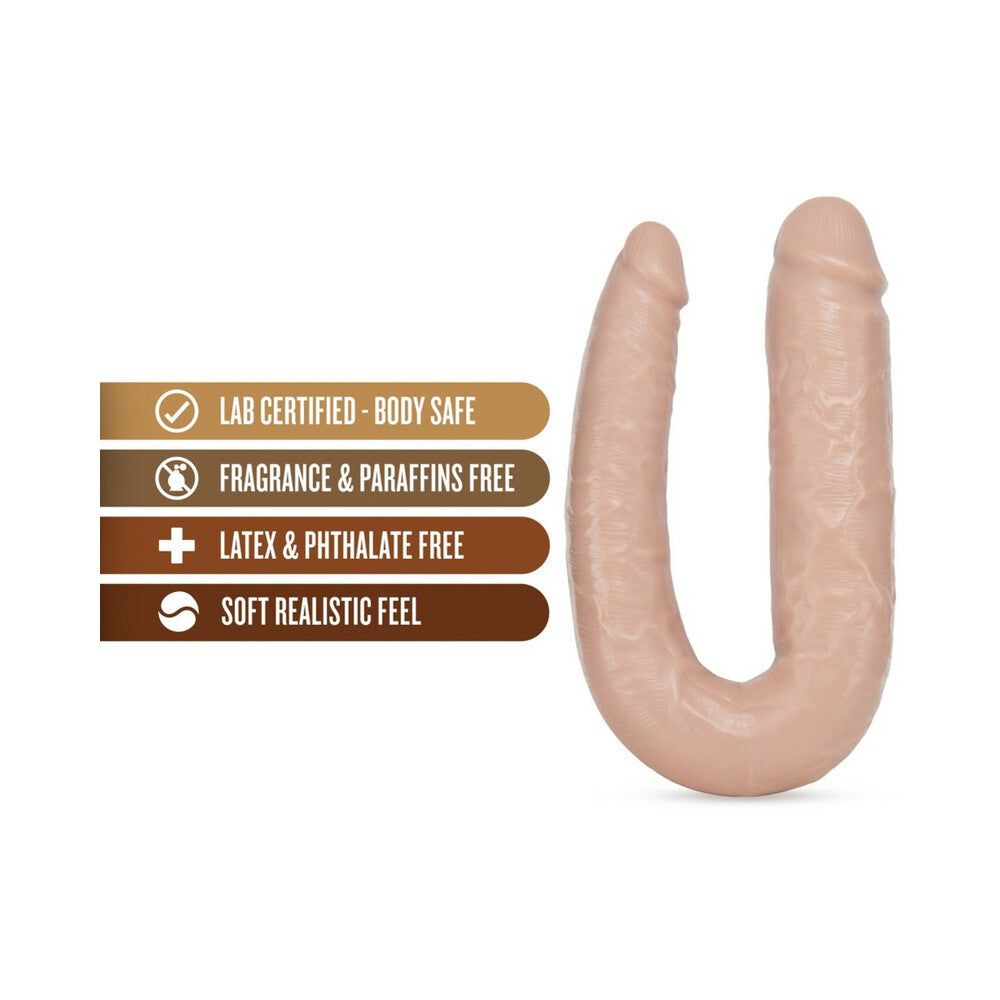 BLUSH - DR. SKIN DR. DOUBLE REALISTIC 18 IN. DUAL-ENDED DILDO BEIGE