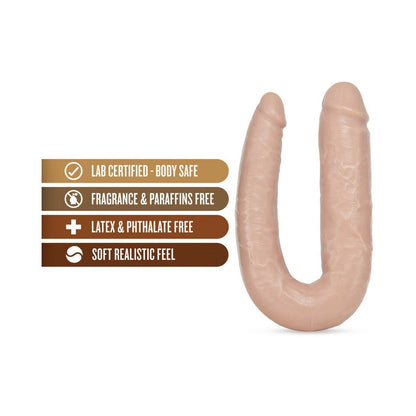 BLUSH - DR. SKIN DR. DOUBLE REALISTIC 18 IN. DUAL-ENDED DILDO BEIGE