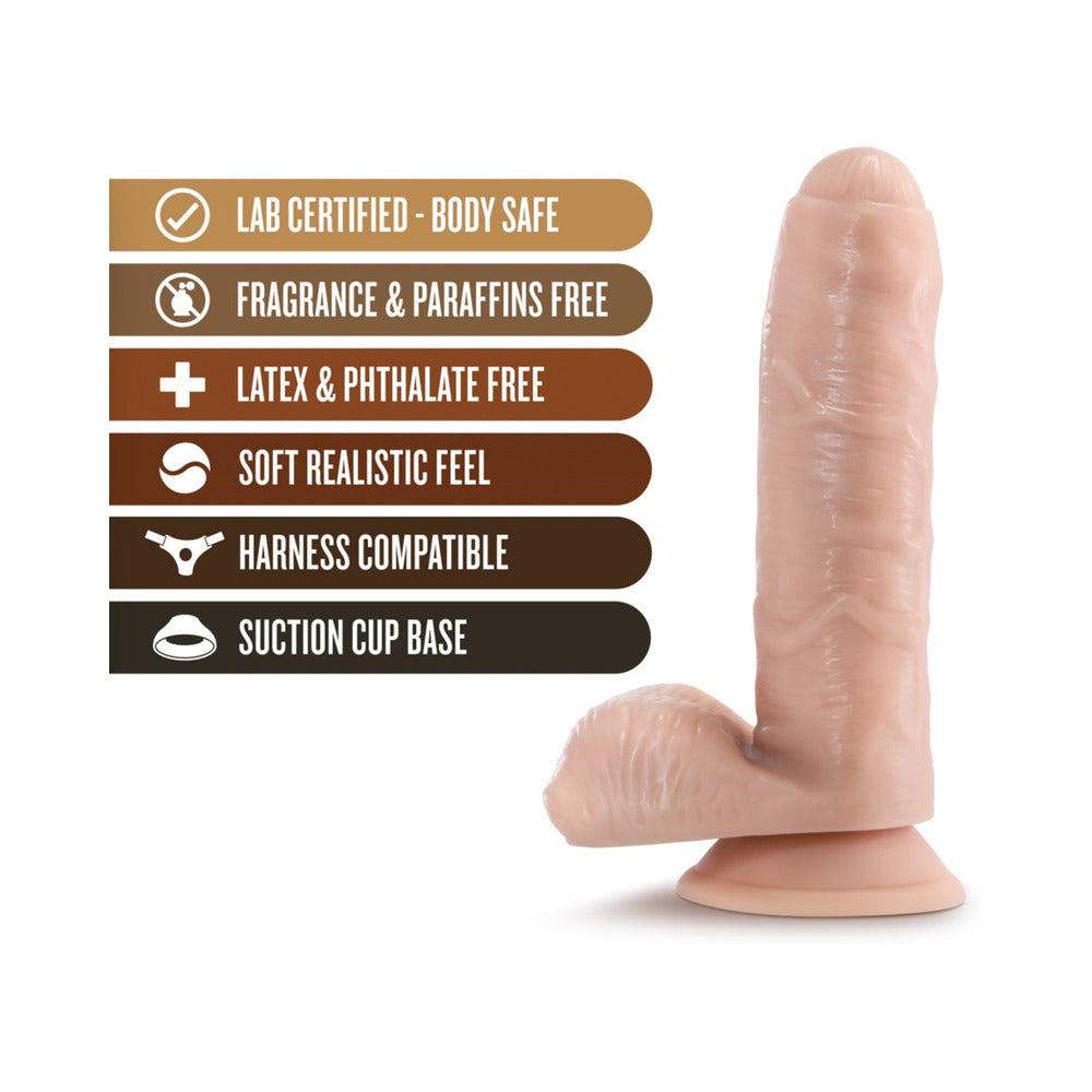 LOVERBOY TONY THE WAITER REALISTIC 7 IN. DILDO WITH BALLS BEIGE