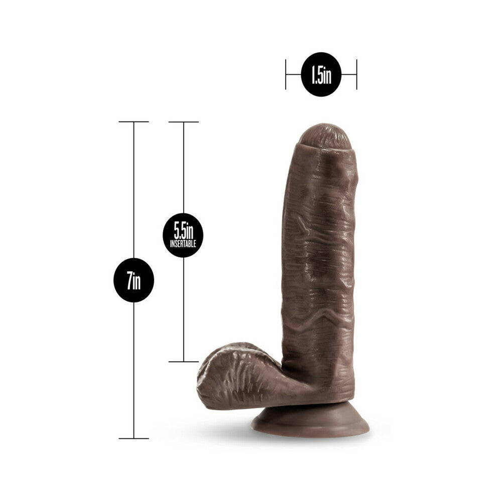 BLUSH - LOVERBOY PIERRE THE CHEF REALISTIC 7 IN. DILDO WITH BALLS BROWN