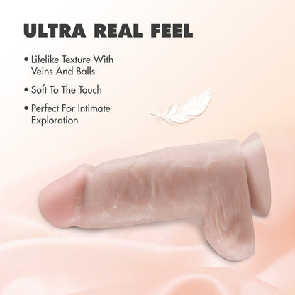 DR. SKIN DR. CHUBBS REALISTIC 10 IN. DILDO WITH BALLS BEIGE