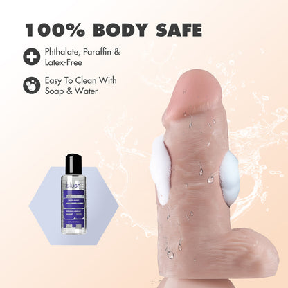 DR. SKIN DR. CHUBBS REALISTIC 10 IN. DILDO WITH BALLS BEIGE