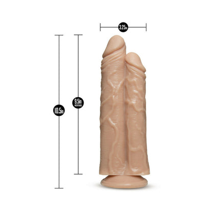 DR. SKIN DR. DOUBLE STUFFED 10.5 IN. DOUBLE SHAFT DILDO BEIGE
