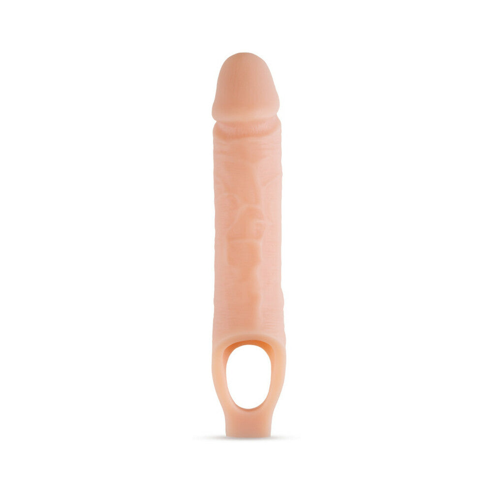 BLUSH - PERFORMANCE PLUS 10 IN. SILICONE COCK SHEATH PENIS EXTENDER SLING BEIGE