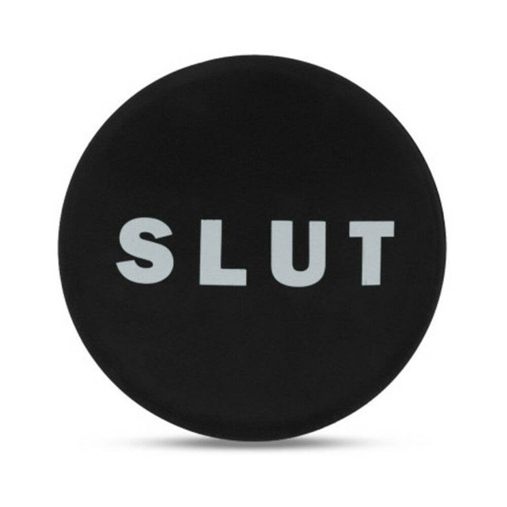 TEMPTASIA ''SLUT'' SILICONE ANAL PLUG BLACK