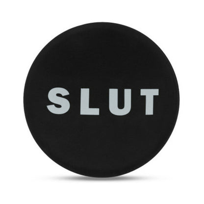 TEMPTASIA ''SLUT'' SILICONE ANAL PLUG BLACK