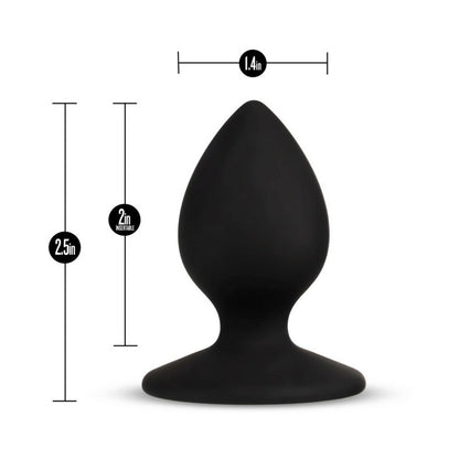 BLUSH - TEMPTASIA ''SLUT'' SILICONE ANAL PLUG BLACK