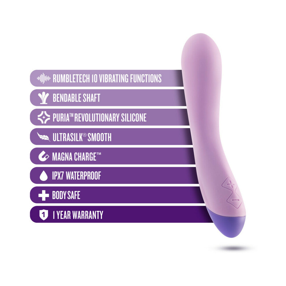 WELLNESS G CURVE RECHARGEABLE SILICONE G-SPOT VIBRATOR PURPLE