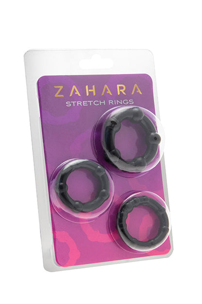 ZAHARA - ANILLAS 3 PCS BLACK