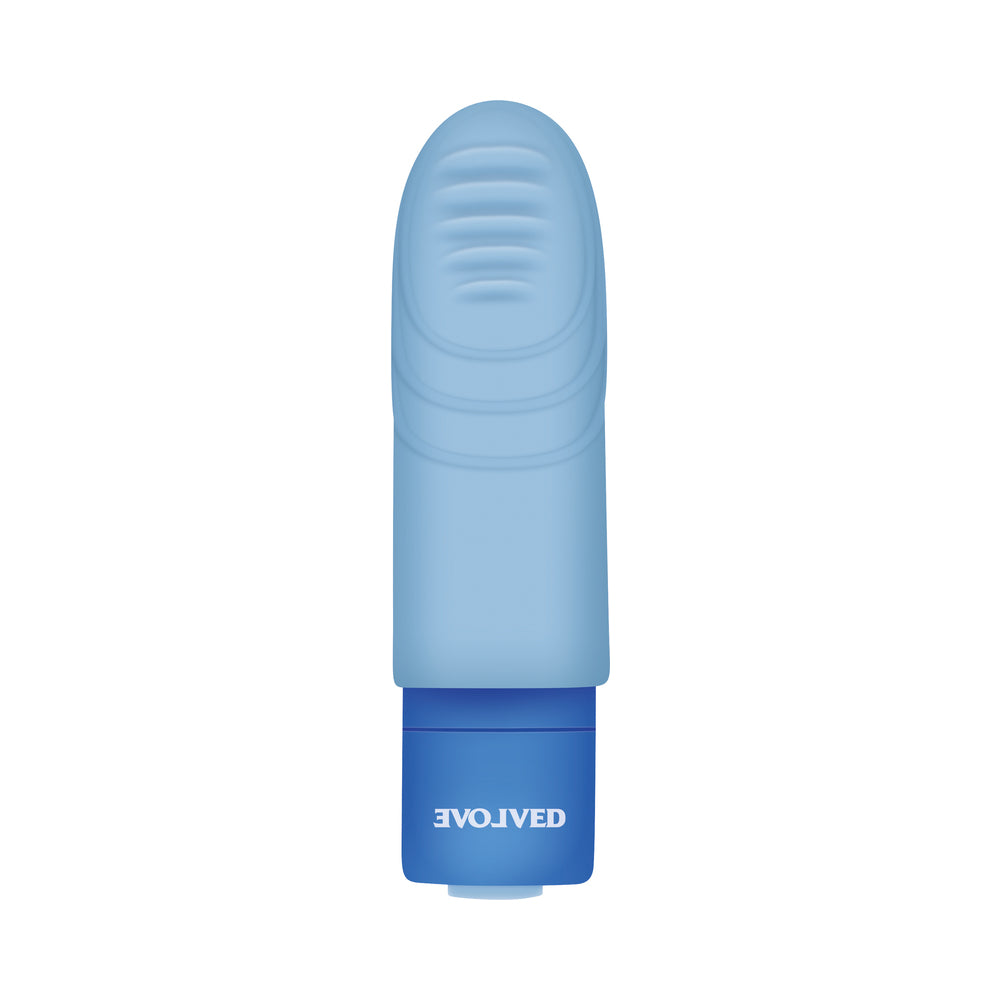EVOLVED - FINGERLICIOUS RECHARGEABLE SILICONE FINGER VIBRATOR BLUE