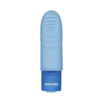 EVOLVED FINGERLICIOUS RECHARGEABLE SILICONE FINGER VIBRATOR BLUE