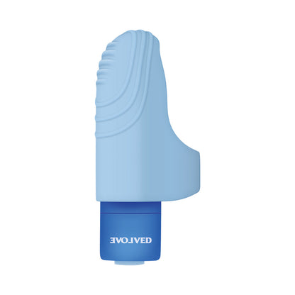EVOLVED - FINGERLICIOUS RECHARGEABLE SILICONE FINGER VIBRATOR BLUE