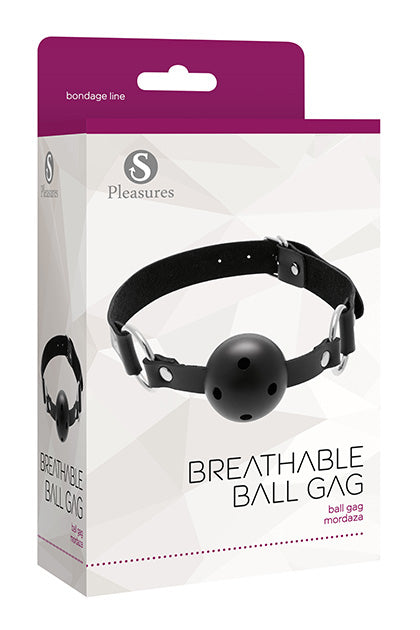 S PLEASURES - BREATHABLE BALL GAG BLACK