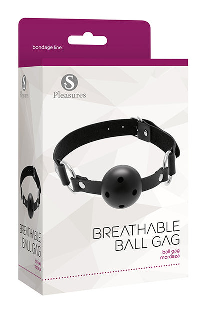 S PLEASURES - BREATHABLE BALL GAG BLACK