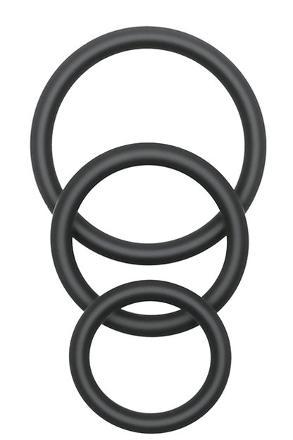 S PLEASURES - TRIO RINGS SET BLACK
