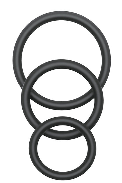 S PLEASURES - TRIO RINGS SET BLACK