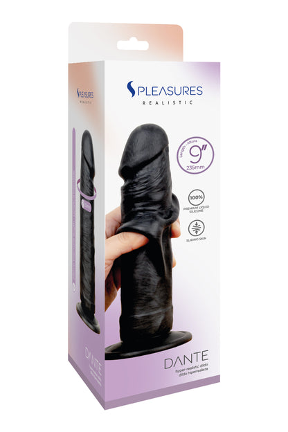 S PLEASURES REALISTIC - DANTE 9 - BLACK