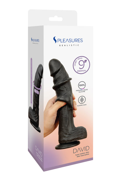 S PLEASURES REALISTIC - DAVID 9 - BLACK