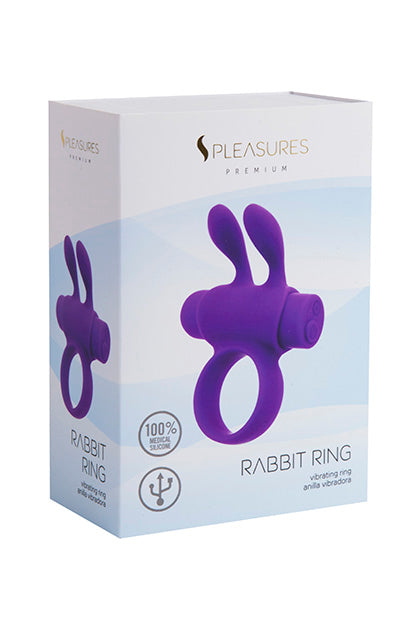 S PLEASURES PREMIUM LINE - RABBIT RING RECHARGEABLE PURPLE