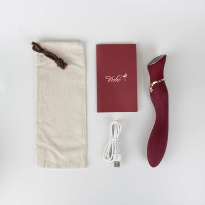 VIOTEC - VIBRADOR PUNTO G DE PANTALLA TÁCTIL CHANCE EN COLOR VINO