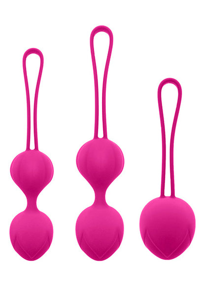 S PLEASURES PREMIUM LINE - TRIO KEGEL TRAINER DARK PINK