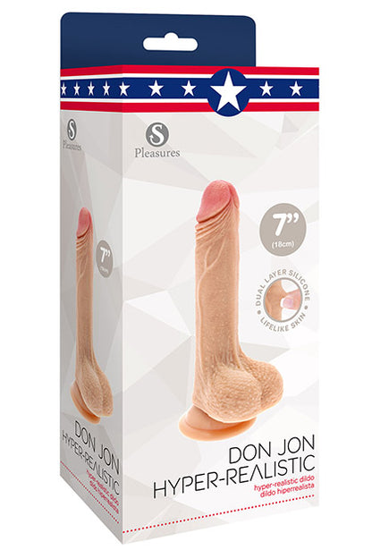 S PLEASURES - DON JON HYPERREALISTIC DILDO 18 CM