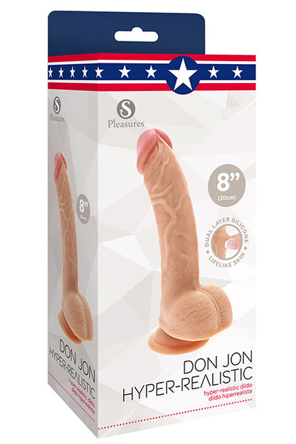 S PLEASURES - DON JON HYPERREALISTIC DILDO 20 CM