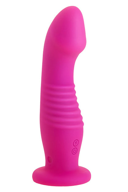 S PLEASURES VELVET - VIBRATING DILDO AEON PINK