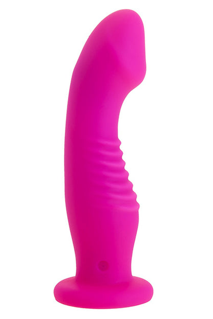 S PLEASURES VELVET - VIBRATING DILDO AEON PINK