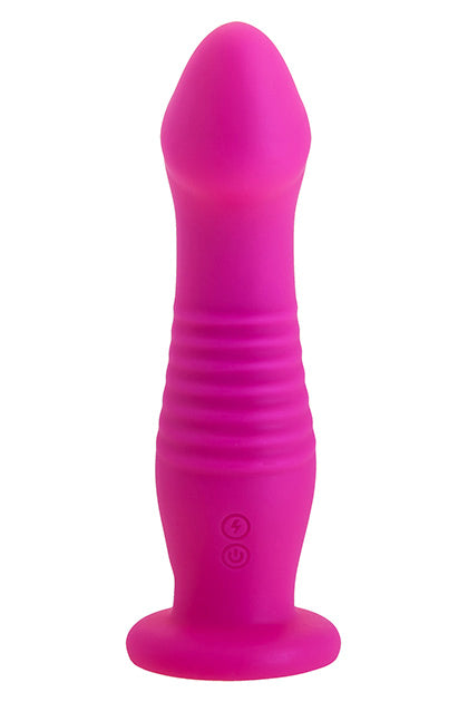 S PLEASURES VELVET - VIBRATING DILDO AEON PINK