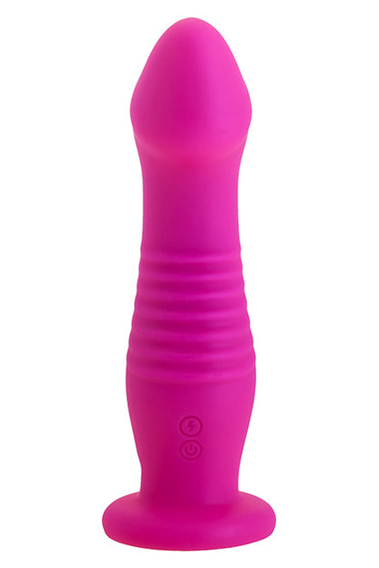 S PLEASURES VELVET - VIBRATING DILDO AEON PINK